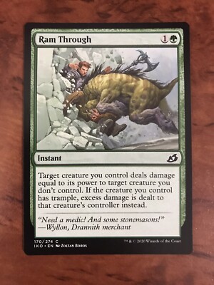 Ram Through MTG Magic the Gathering Card NM Near Mint Beasts of Ikoria IKO 