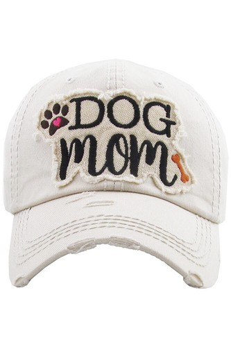 Kbethos Women's Vintage Washed Distressed Dog Mom Stitch Baseball Cap Hat - Picture 31 of 51