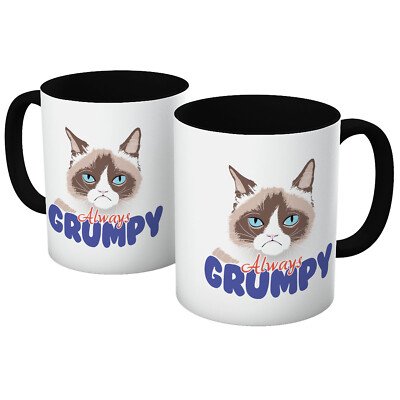 Grumpy Cat Always Grumpy Kitten süß lustig Meme Tasse Becher Tee Kaffee alle Farben