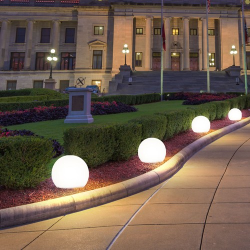 Kugellampe Solarleuchte Außenleuchte LED Erdspieß weiß Garten Wegelampe 10er Set - Bild 10 von 12