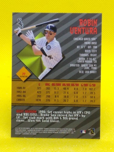 Robin Ventura 1997 Bowman's Best REFRACTOR #77 - 第 2/2 張圖片