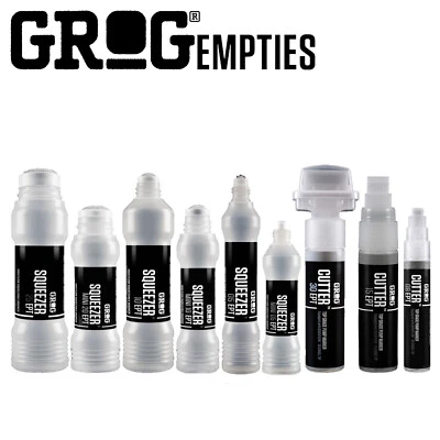 Grog Empty Squeezer & Marker Pen Range - Multisize Refillable Dripper Mop