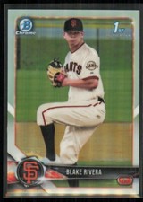 2018 Bowman Draft Chrome 1st Blake Rivera Base Refractor #BDC-80