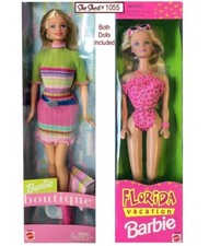 Vintage Florida Vacation Barbie 20535  Boutique Barbie 56431 - boxes show wear