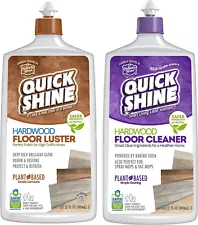 Hardwood Floor Cleaner & Polish, Plant-Derived Carnauba, 2-27Oz Bottles