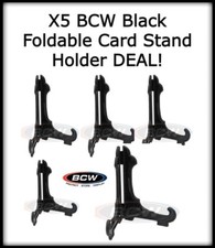 X5 BCW Black Foldable Card Stands For Standard Holders & Displays 3 1/2 x2 1/4