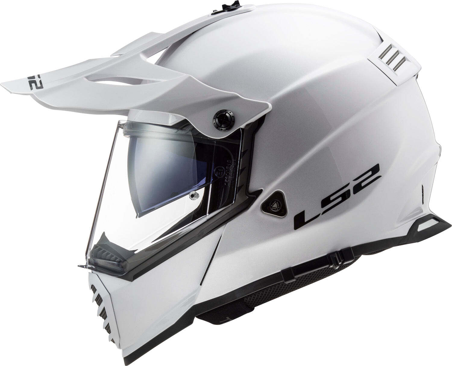 LS2 Blaze Adventure Motorcycle Helmet Solid Gloss White 3XL XXXL *WAS $169.98*