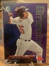 2018 Bowman Chrome Trending #-MC Michael Chavis PURPLE SP /250 Non Auto Red Sox