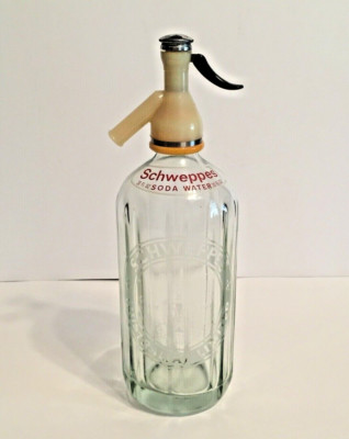 Vintage SCHWEPPES Seltzer Soda Water Bottle Bar Australia 30 oz 12'' No Siphon