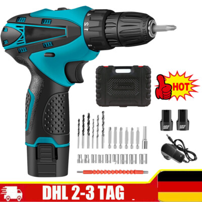 Mini Elektrischer Schraubendreher Akkuschrauber Klein Schraubenpistolen 12V Set