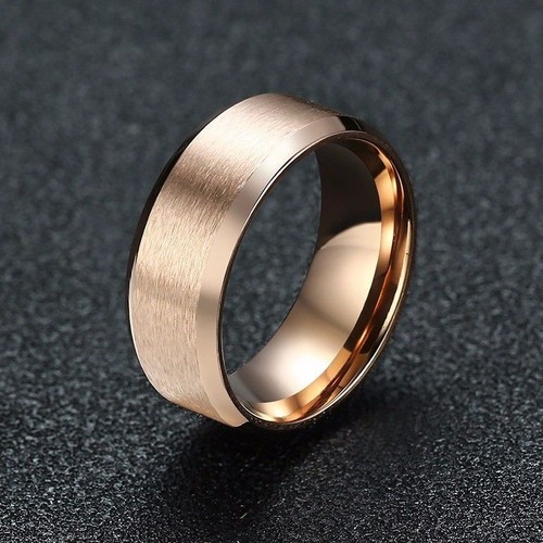 Round Shape Black Color Rings Men Fashion Jewelry Stainless Steel Wedding Ring - Picture 18 of 23