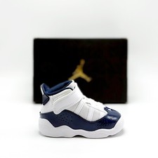 NEW Toddler NIKE AIR JORDAN 6 RINGS TD White / Midnight Navy 323420 124
