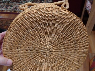 Sea Grass Round Woven Straw Bag Structured Zippered Summer