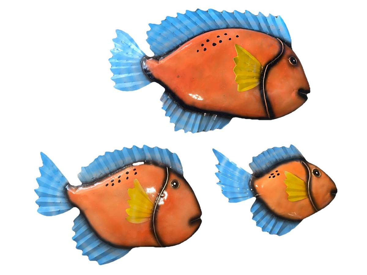 Poisson en métal mural suspendu poisson tropical art ornement océan Poisson en métal mural suspendu poisson tropical art ornement océan