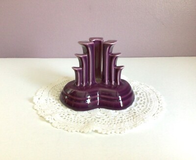 Fiesta Ware Art Deco Heather Pyramid Tripod Candle Holder USA HTF 2006-2008