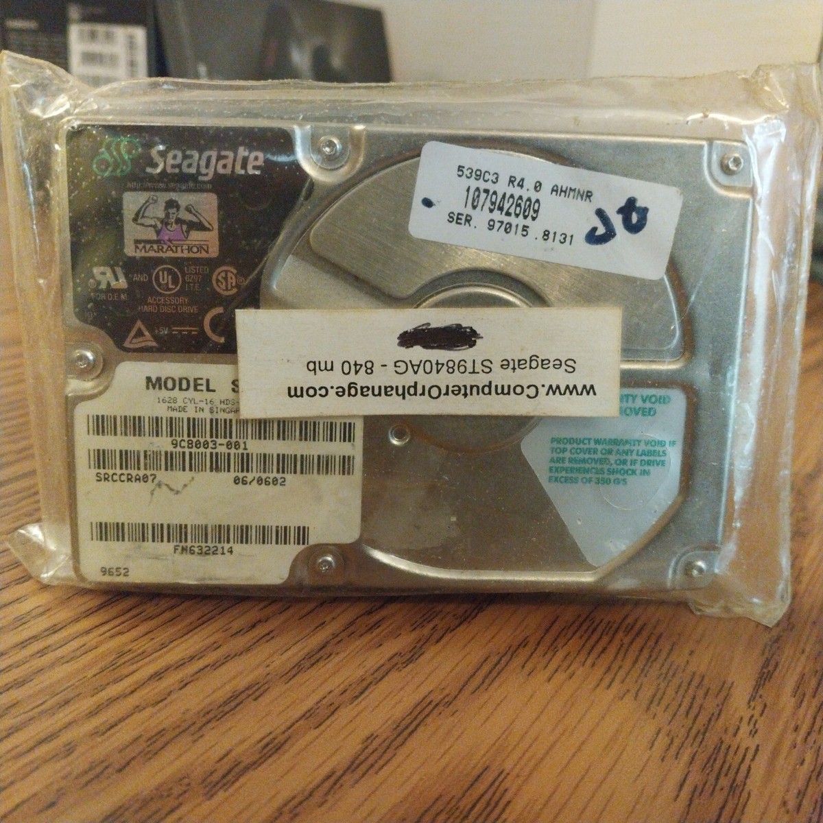 ST9840AG Seagate Marathon 840MB 4500RPM ATA/IDE 120KB Cache 2.5