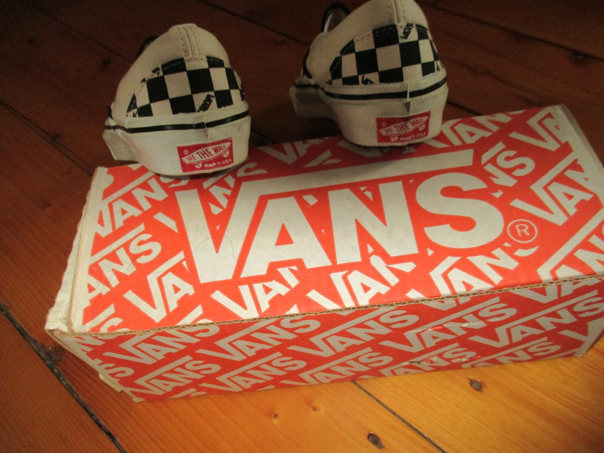 DEAD STOCK vtg 1980s VANS Checkered Sneakers made in USA NEW