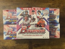 LOT OF FIVE (5) 2021 Bowman Baseball MLB Mega Boxes Factory Sealed