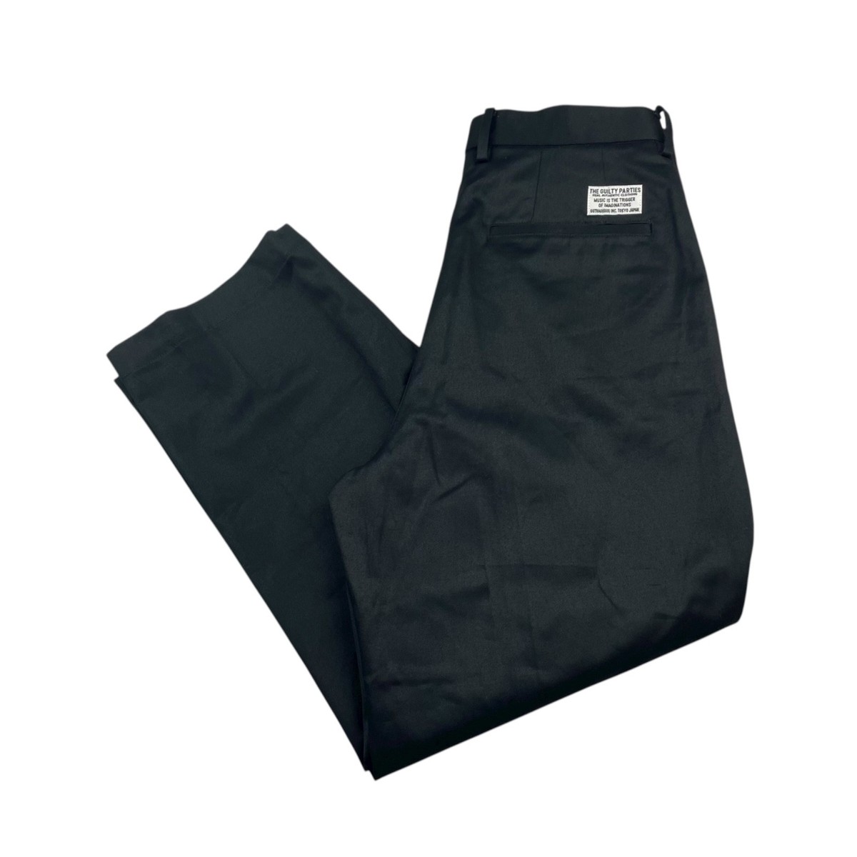 パンツ Guilty Parties chino pants beige black Guilty Parties Men's Pleated Twill Chino Pants Black • Japan