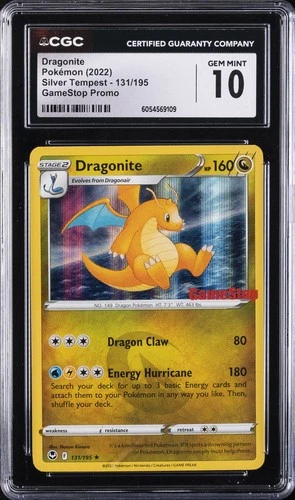 2022 POKEMON SILVER TEMPEST GAME STOP PROMO #131 DRAGONITE CGC 10 GEM MINT