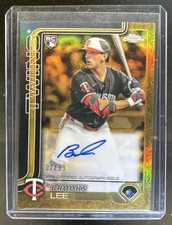 2025 Topps Gilded Brooks Lee Chrome Gold Auto RC Rookie #/99 Twins
