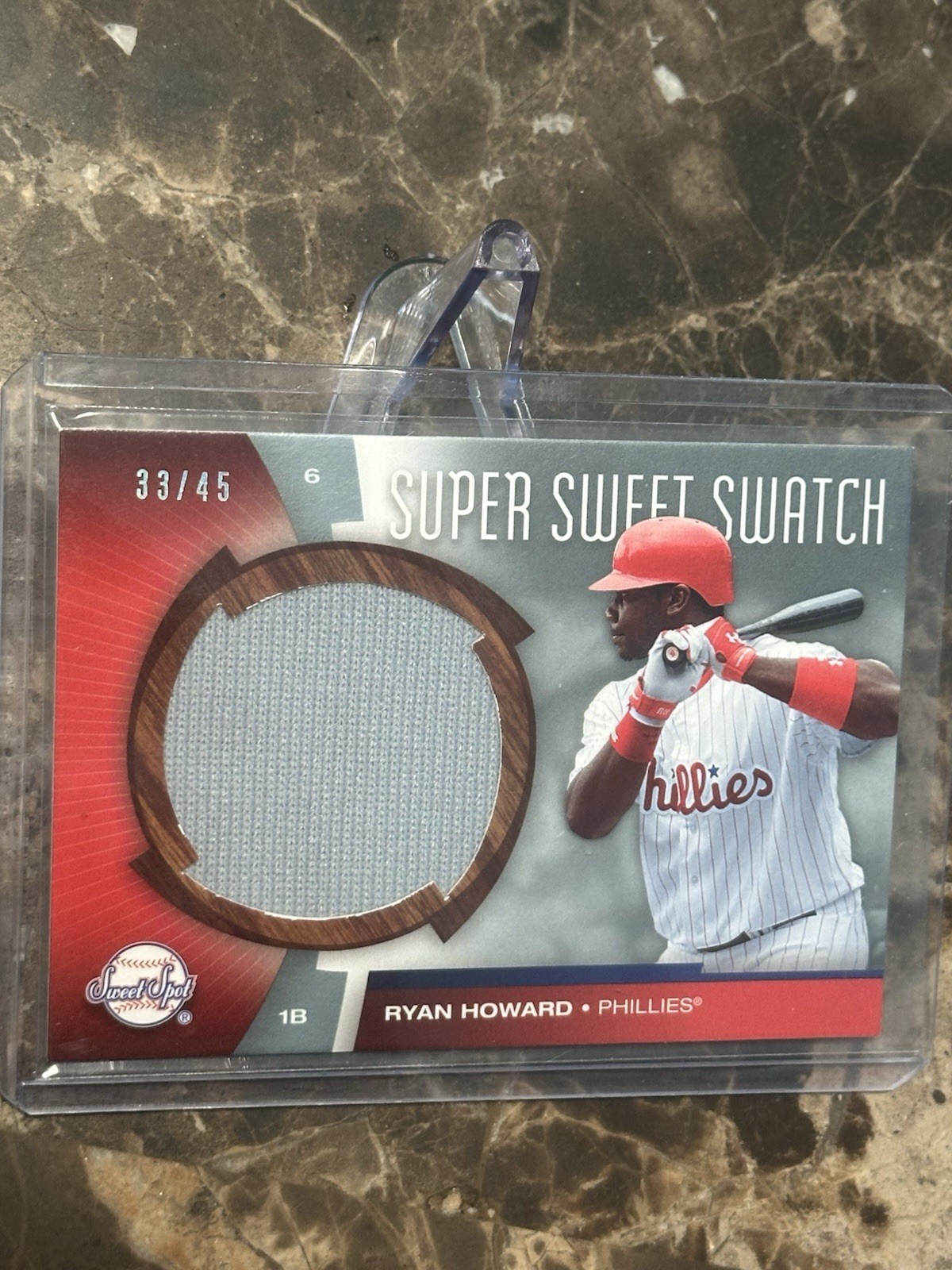 🔥2006 Upper Deck Sweet Spot Super Sweet RYAN HOWARD #33/45 Game Used Jersey🔥 view 1