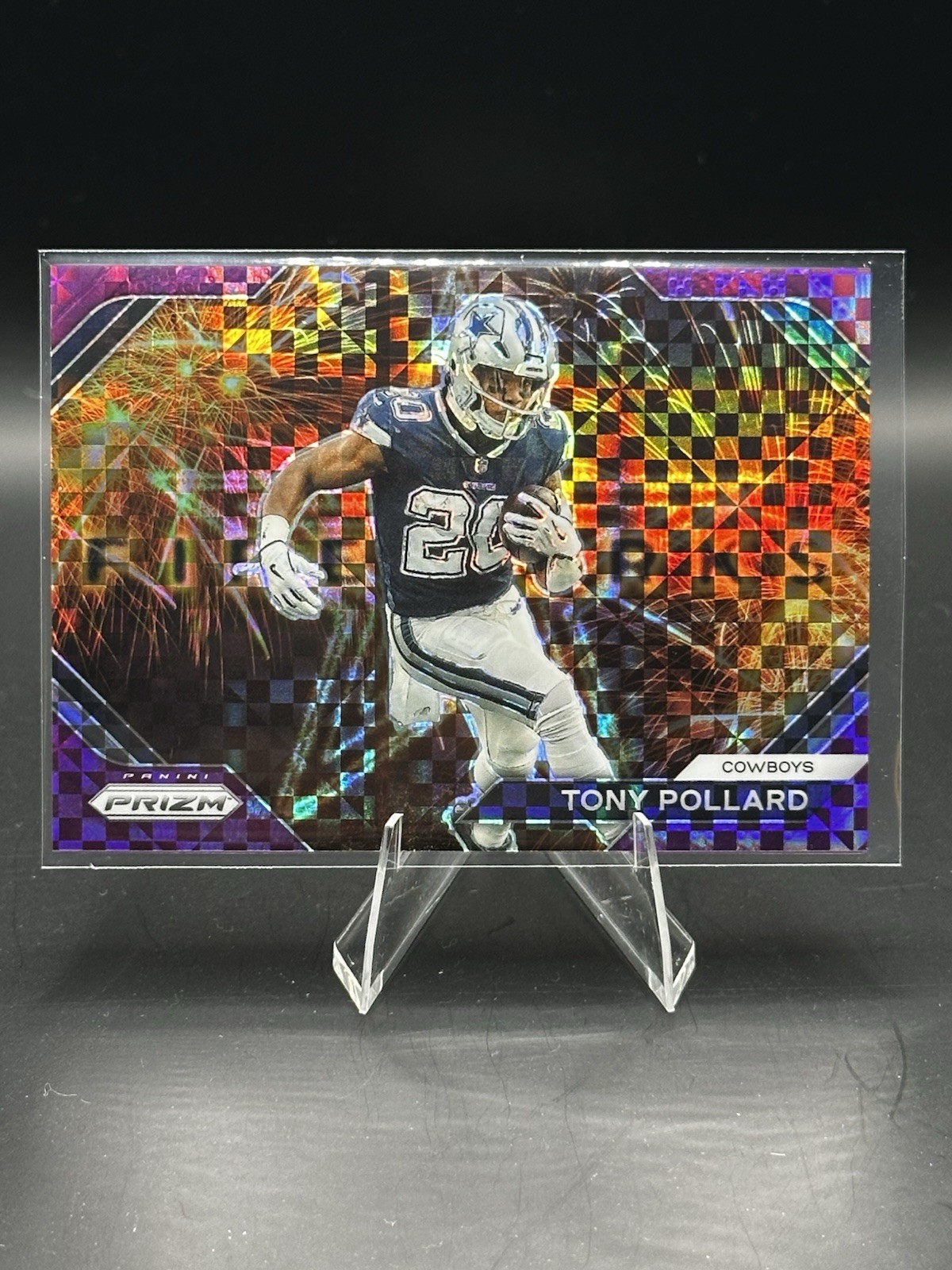 2023 Prizm - Tony Pollard Fireworks Purple Power /49