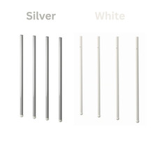 4x IKEA ANTILOP Highchair Leg Kids & Baby Feeding Chair Metal Legs white/Silver