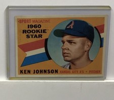 1960 Topps Ken Johnson Rookie Star Baseball Card #135 VG Kansas City A's B2. rookie card picture