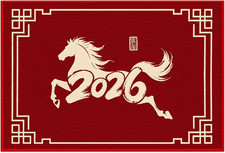 Chinese New Year Decorations 2026, 15.7X23.6In Year of the Horse New Year Door M