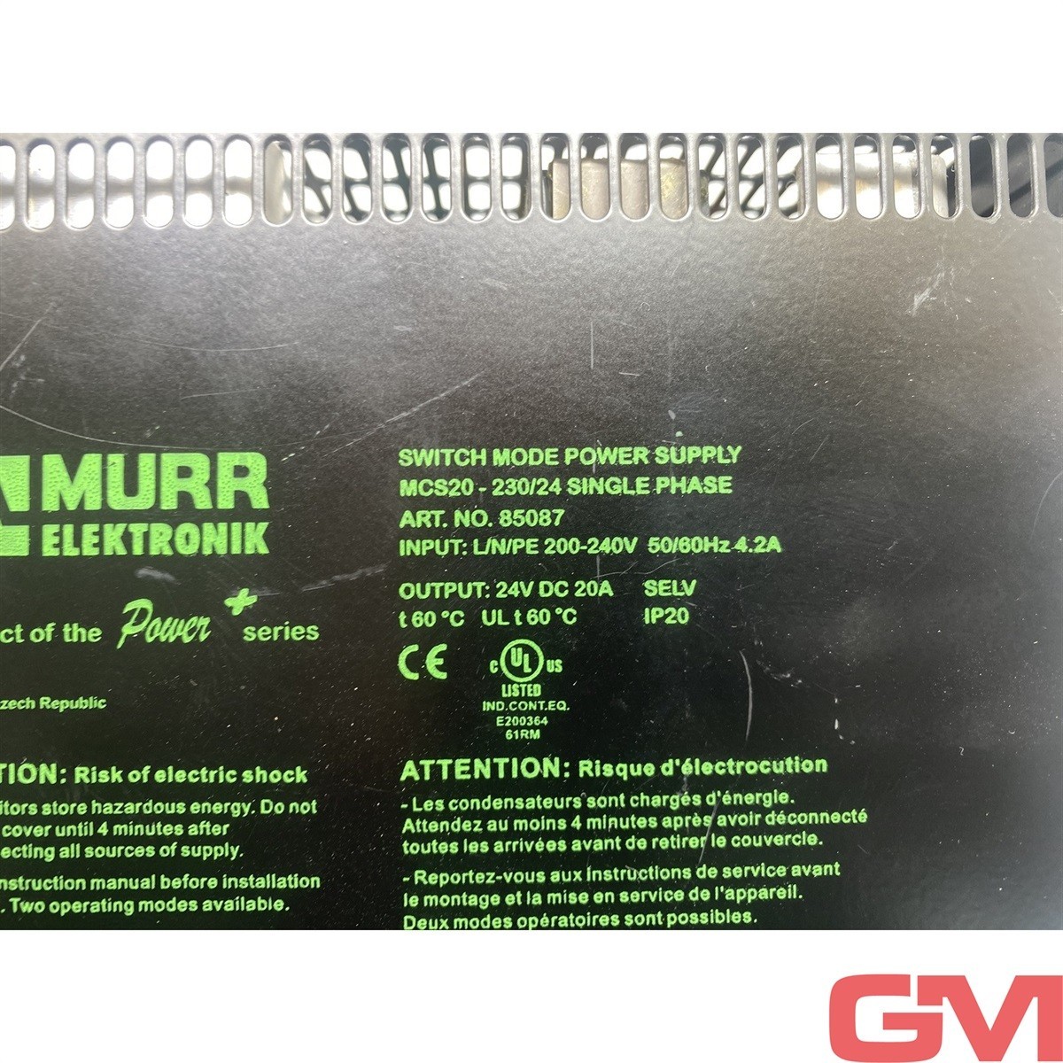 Murr Elektronik Switching Power Supply 1-Phase MCS20-230/24 85087