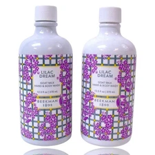 (2-Pack) Beekman 1802 Goat Milk Hand & Body Wash "Lilac Dream" 12.5 oz USA - New