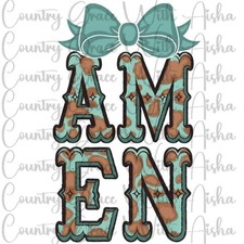 Sublimation Print Amen Bow Ready To Press Heat Transfer Ink Paper