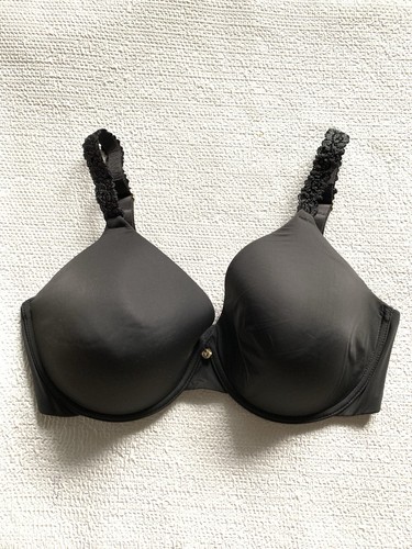 Sujetador con aros push-up Natori Pure Luxe Rose Dream 731080 talla 36DD negro nuevo con etiquetas $74 - Imagen 5 de 11