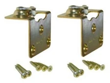 Johnson Hardware JH1124PLB2 Side Mount Hanger Plate for 1-3/4" - Zinc / Brass /