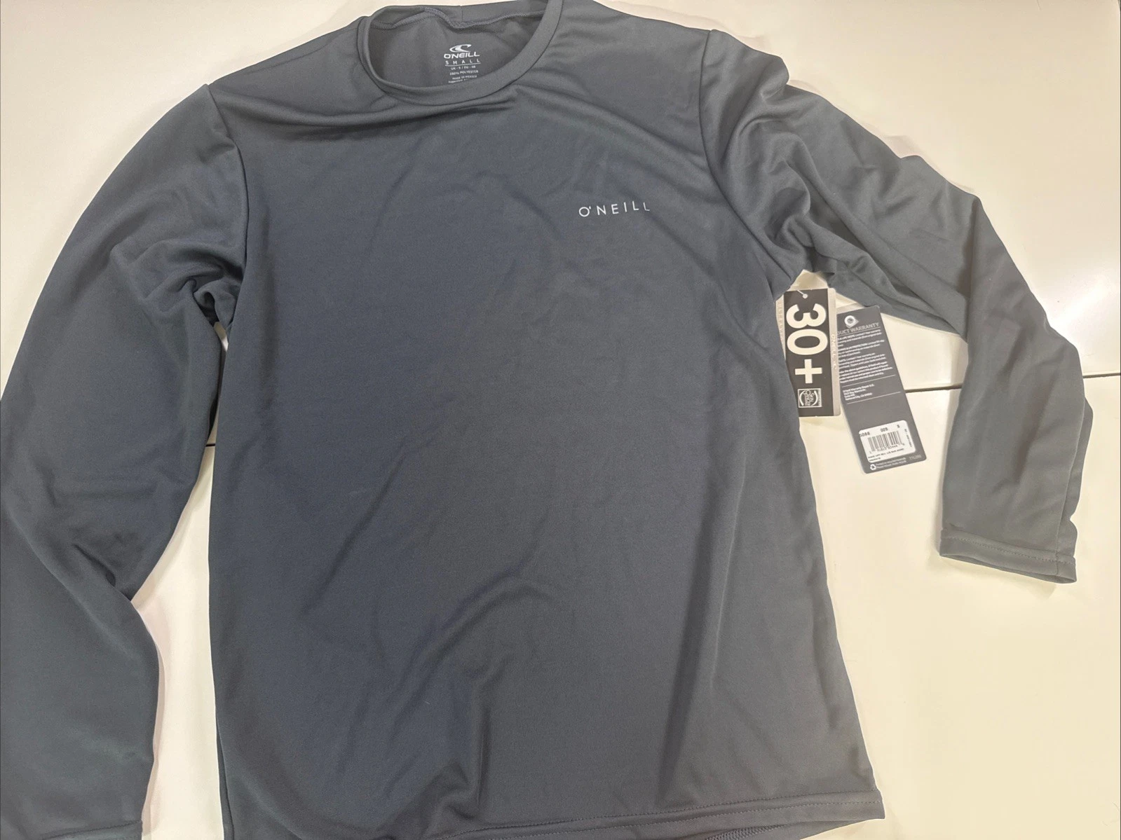 O'Neill Long Sleeve Sun Shirt Gray Mens Small NWT, Free Shipping