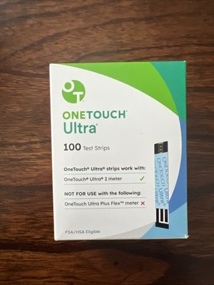 One Touch Ultra Blue Blood Glucose Test Strips - 100 Count (22895)