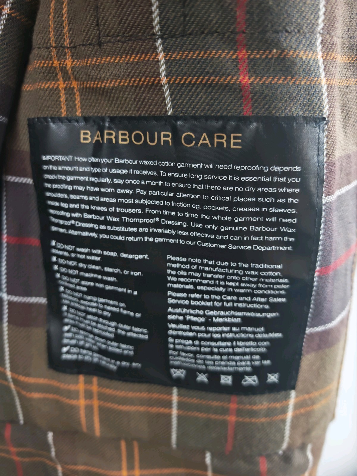 Men's Barbour Ashby Waxed Cotton Jacket Olive Green XL image 7