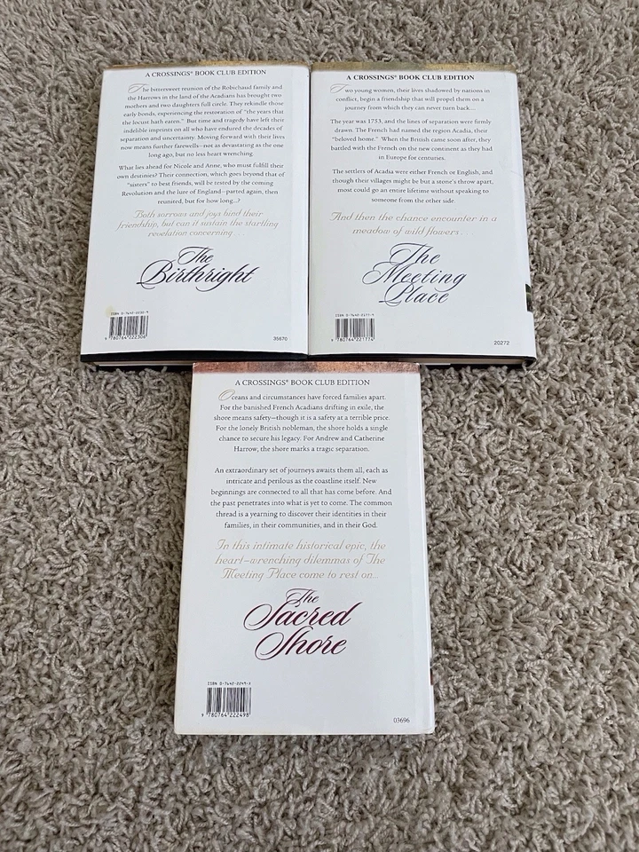 Janette Oke Song Of Acadia Series Books Lot of 3 HCDJ Christian Romance Foto 2 de 4