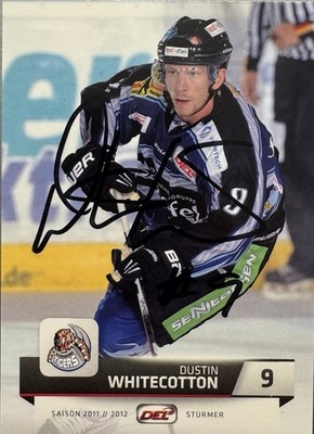 DEL 11/12 Dustin Whitecotton #225 Straubing   *signiert*