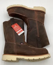 Thorogood 804-3311 Men's 11" Leather Moc Steel Safety Toe Work Boot Size 11 EE