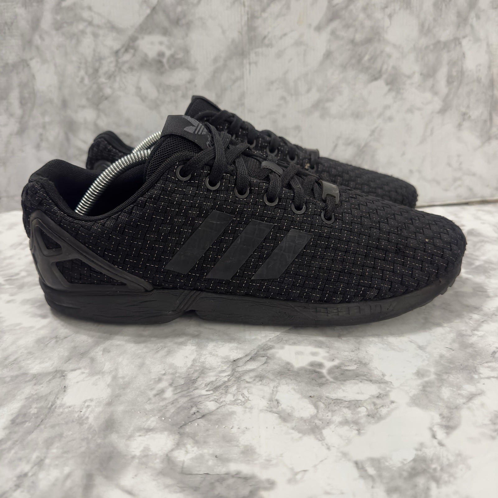 Adidas ZX FLUX Torsion Mens 10.5 Black Woven Running Shoes L