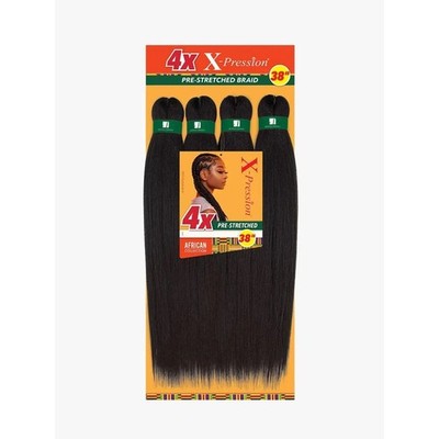 4X X-Pression Pre Stretched Braid 38'' Sensationnel African Collection,