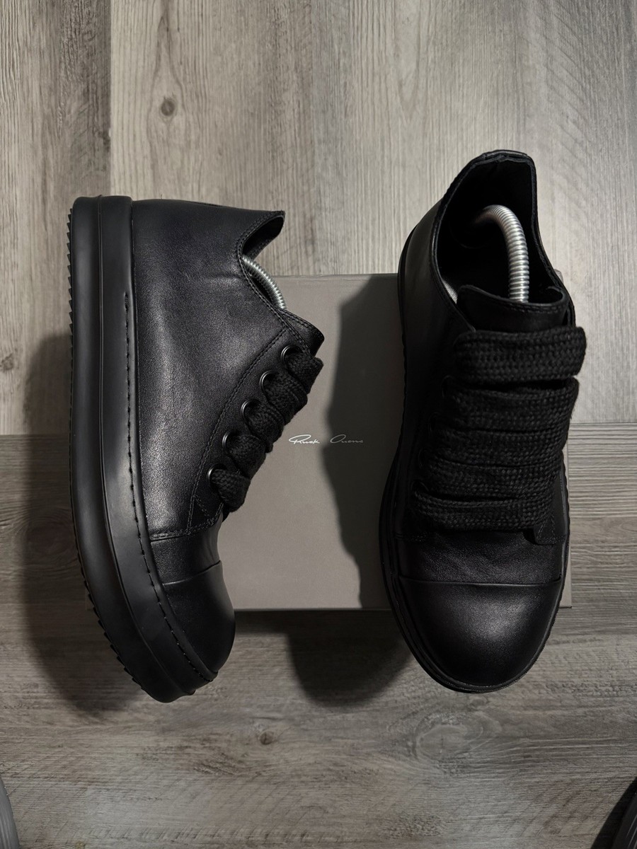 Rick Owens DRKSHDW Black Temple Jumbolace Sneakers Size 8 Men | eBay