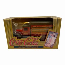 ERTL 1993 Coca-Cola Red Delivery Truck Die-Cast Metal Coin Bank New