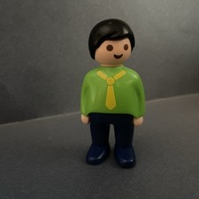 Playmobil First-Smile Figur Mann  1.2.3 Schwarze Haare Krawatte Zubeh&ouml;r  # 335