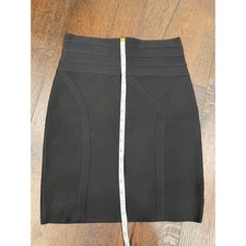 Bebe Black Mini Skirt Bandage Style Size M 