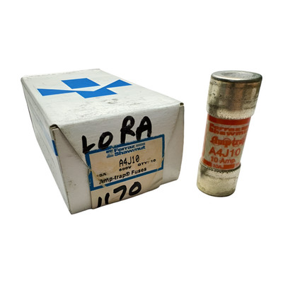 (Box of 10) Ferraz Shawmut A4J10 Amp-Trap Current Limiting Fuse, 10A, 600VAC