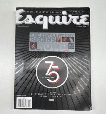 Esquire 75th Anniversary Special Collector's Edition Oktober 2008 E-Ink Cover