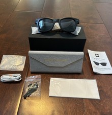 BooaBei Smart Glasses Black USB Connectivity with Charging Cable and Case